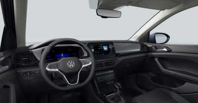 VW T-cross 1.0 TSI Limited (pohľad do interiéru)